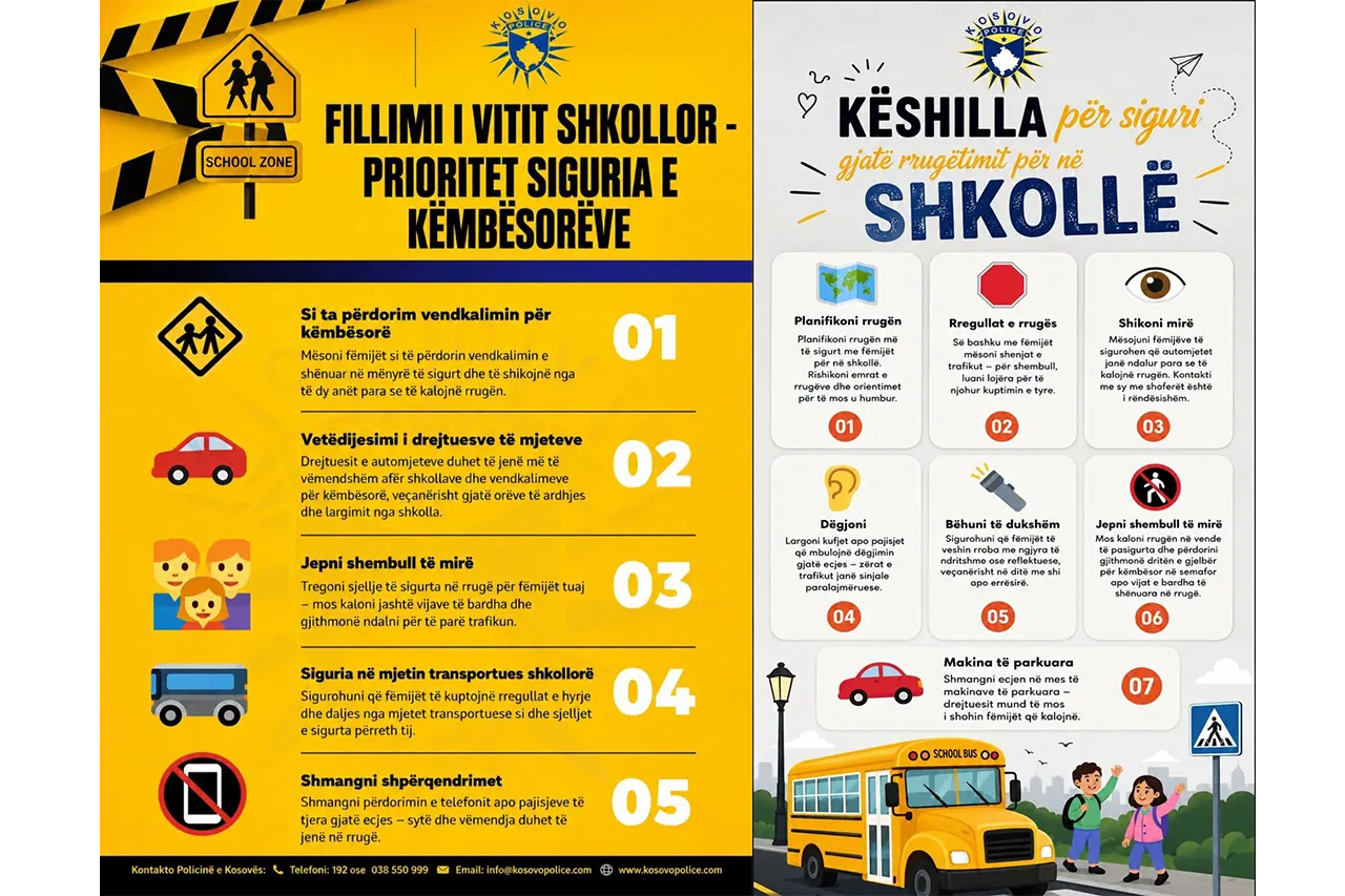 Fillimi i vitit shkollor – Policia apelon kujdes të shtuar në trafik!
