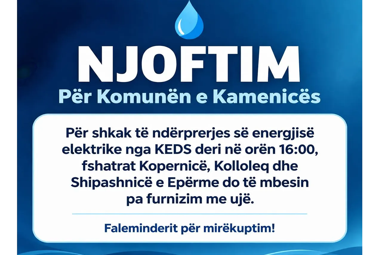 Njoftim nga Hidromorava