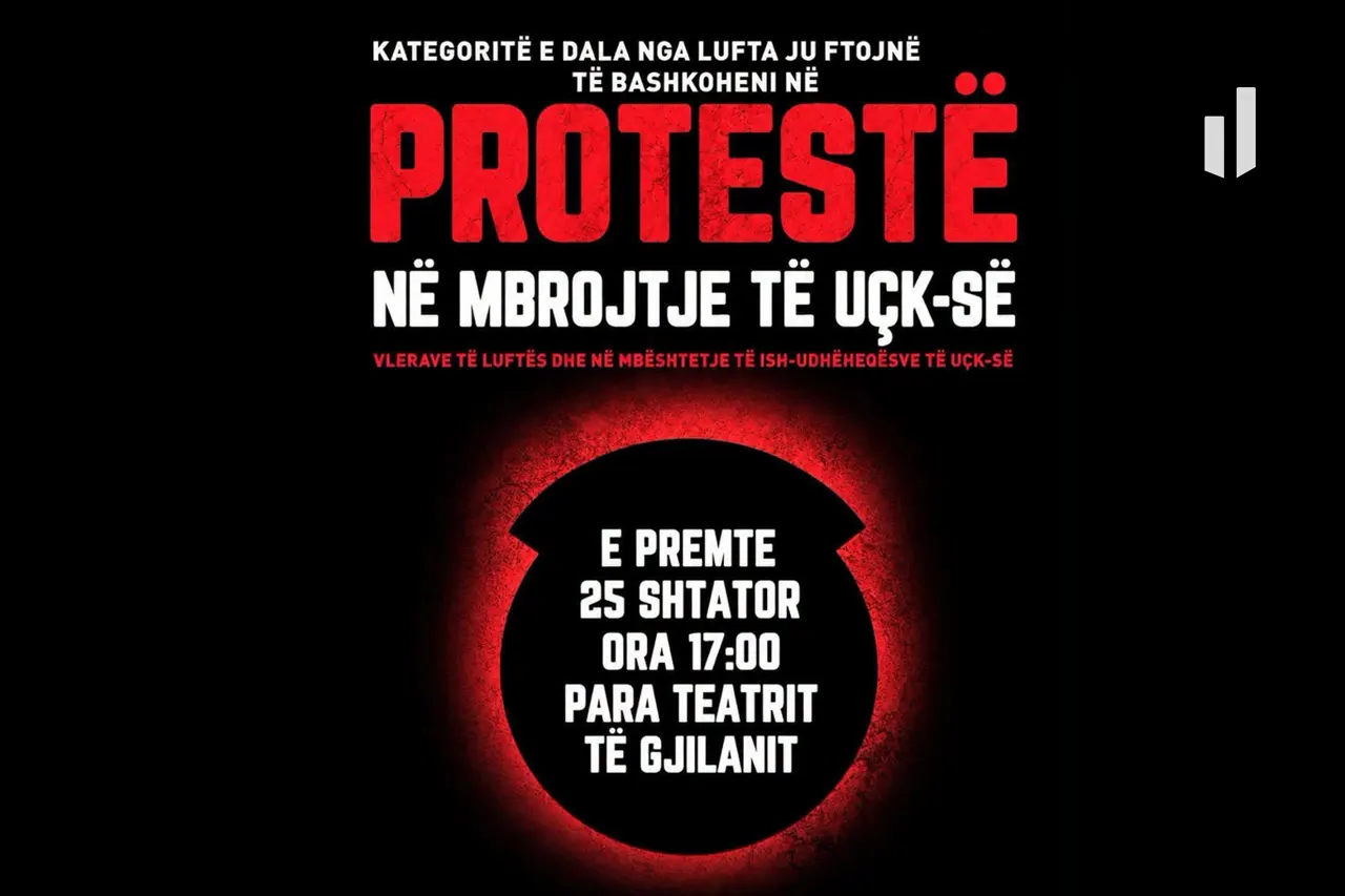 OVL UÇK: Sot protestohet edhe në Gjilan në mbështetje të ish-krerëve të UÇK-së dhe vlerave të luftës çlirimtare
