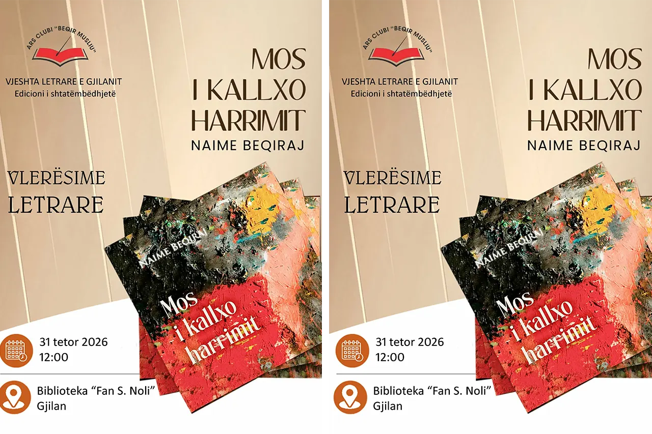 “Vjeshta Letrare…”, vazhdon këtë të shtune me poeten Naime Beqiraj dhe librin e saj më të ri: “Mos i kallxo harrimit”